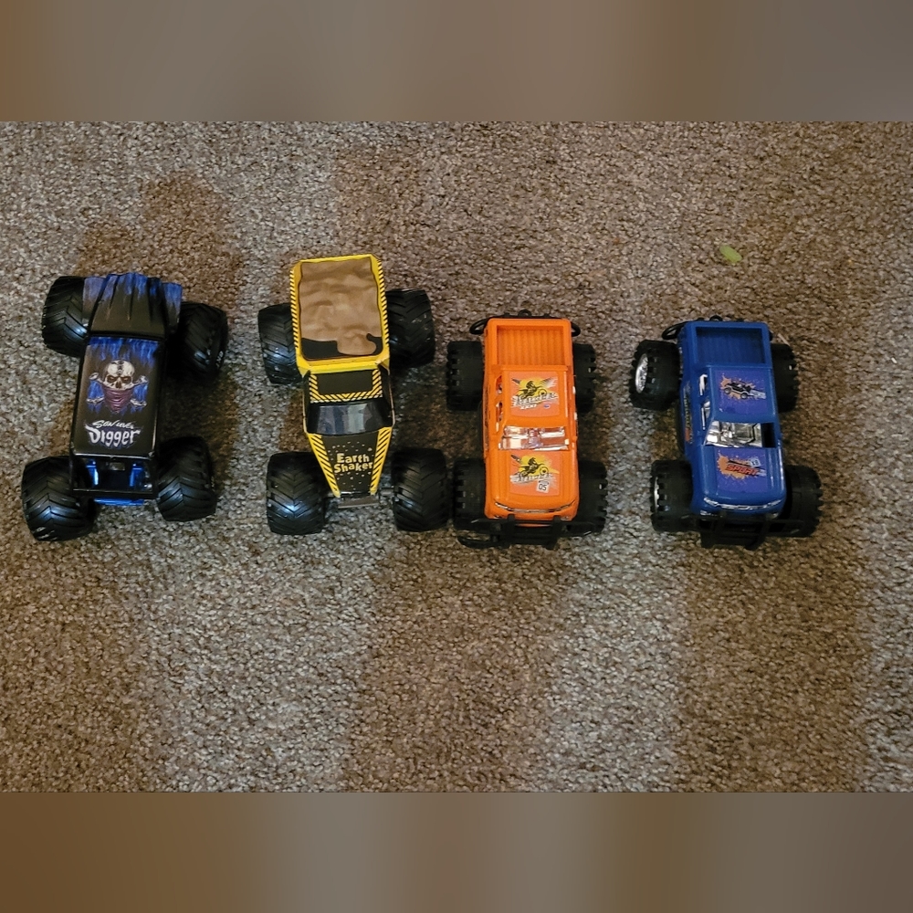 4 trucks